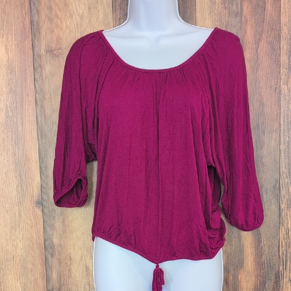 Apt. 9 Rich Burgundy Blouse PXS H128